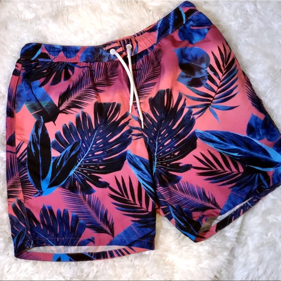 Purple Lips Mens Board Shorts Swim Mesh Lining and Side Pocket
